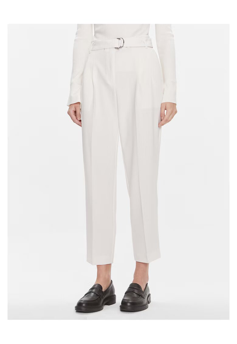 Boss Pantaloni pentru dama ecru - stofa