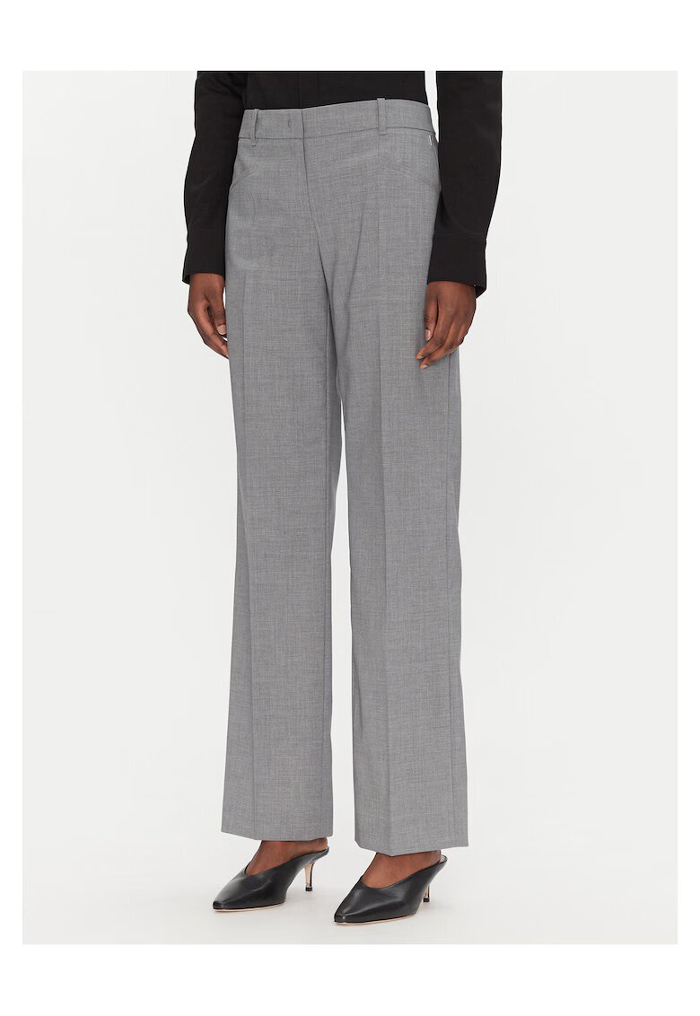Boss Pantaloni pentru dama gri - stofa
