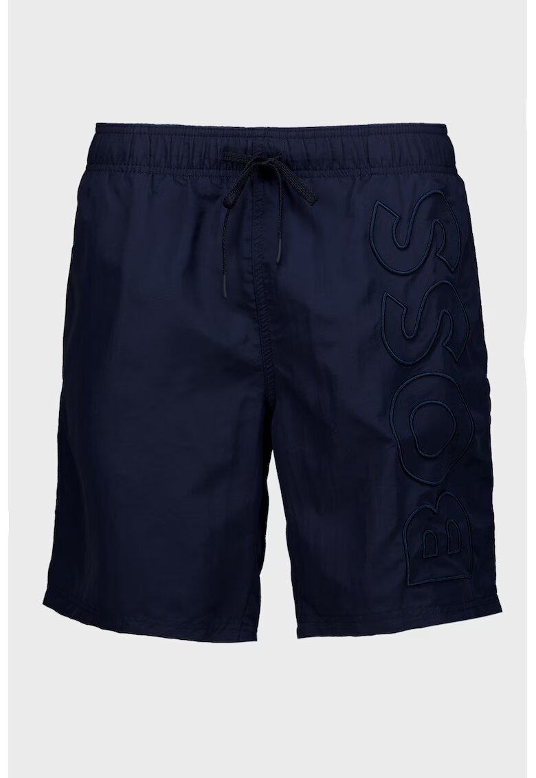 Boss Pantaloni scurti de baie cu broderie logo Whale - Bleumarin