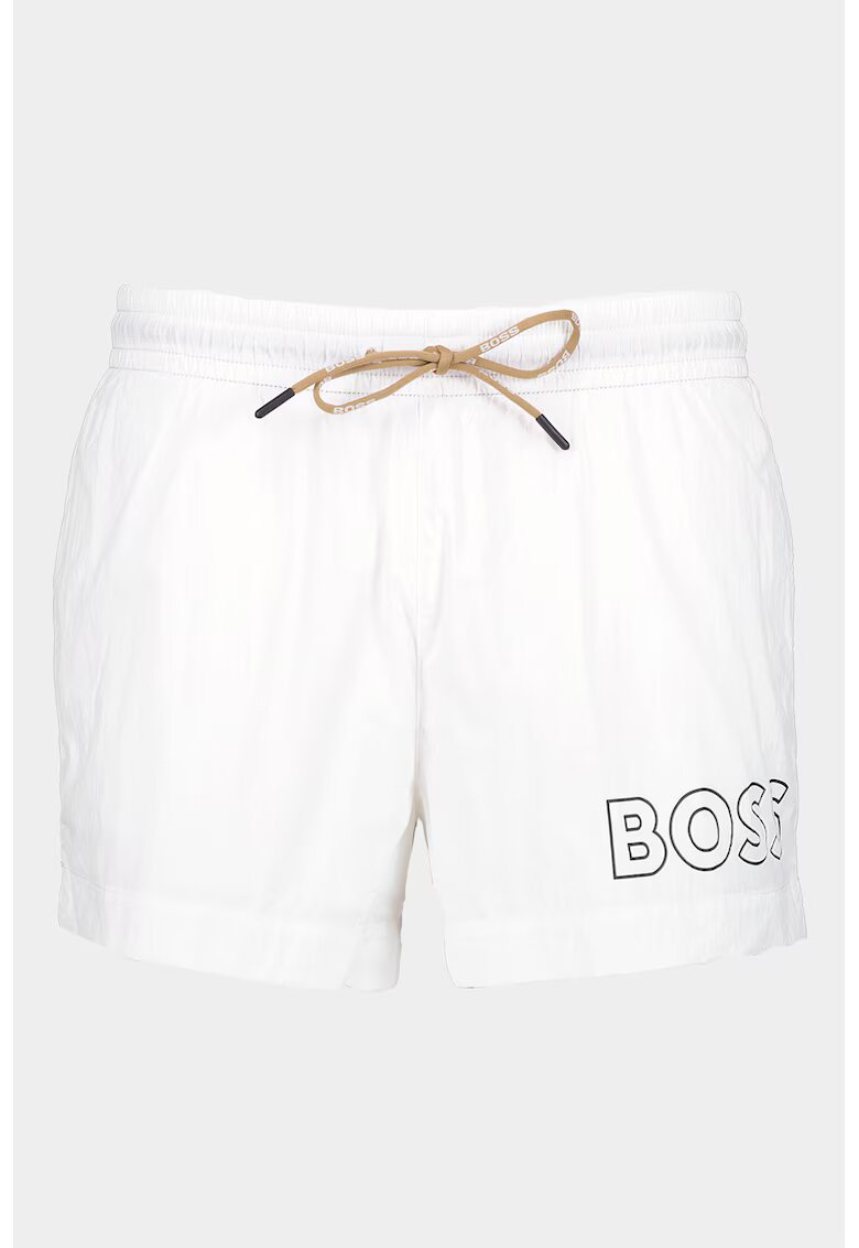 Boss Pantaloni scurti de baie cu logo Mooneye - Alb/Negru