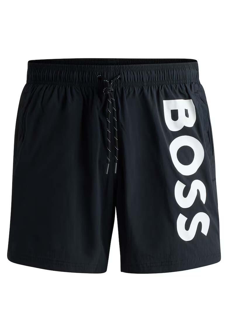 Boss Pantaloni scurti de baie cu logo Octopus - Negru