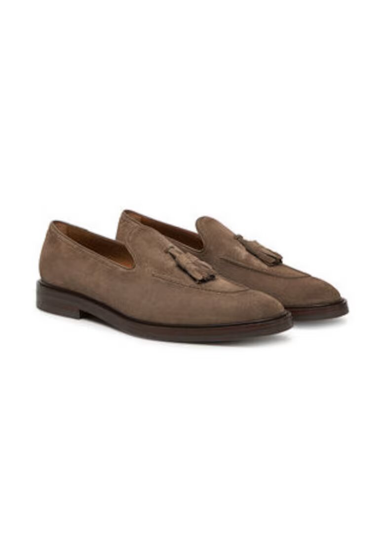 Boss Pantofi barbati piele naturala - maro deschis