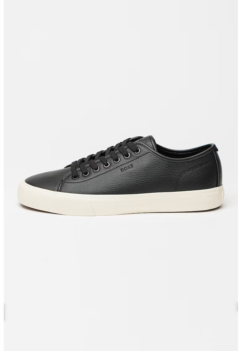 Boss Pantofi sport din piele ecologica cu detaliu cu logo in relief - Negru