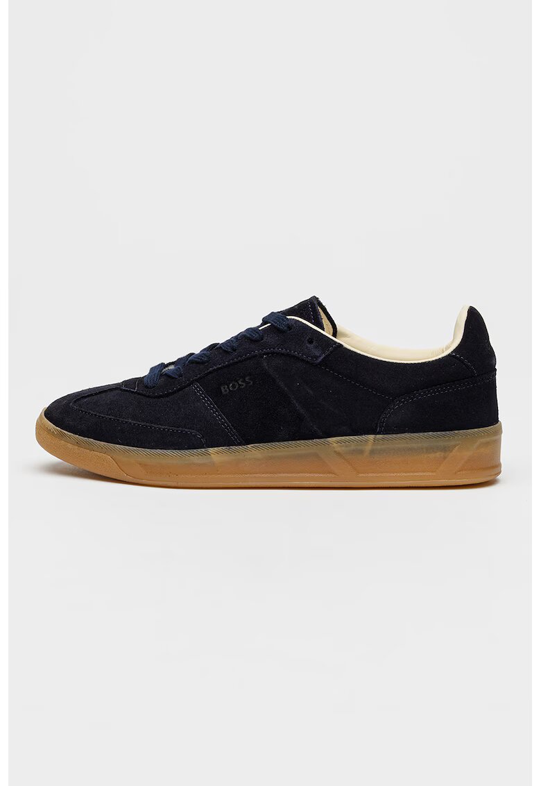Boss Pantofi sport din piele intoarsa Brenta - Bleumarin