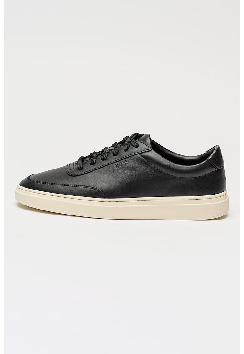 Boss Pantofi sport Kieran de piele cu logo - Negru