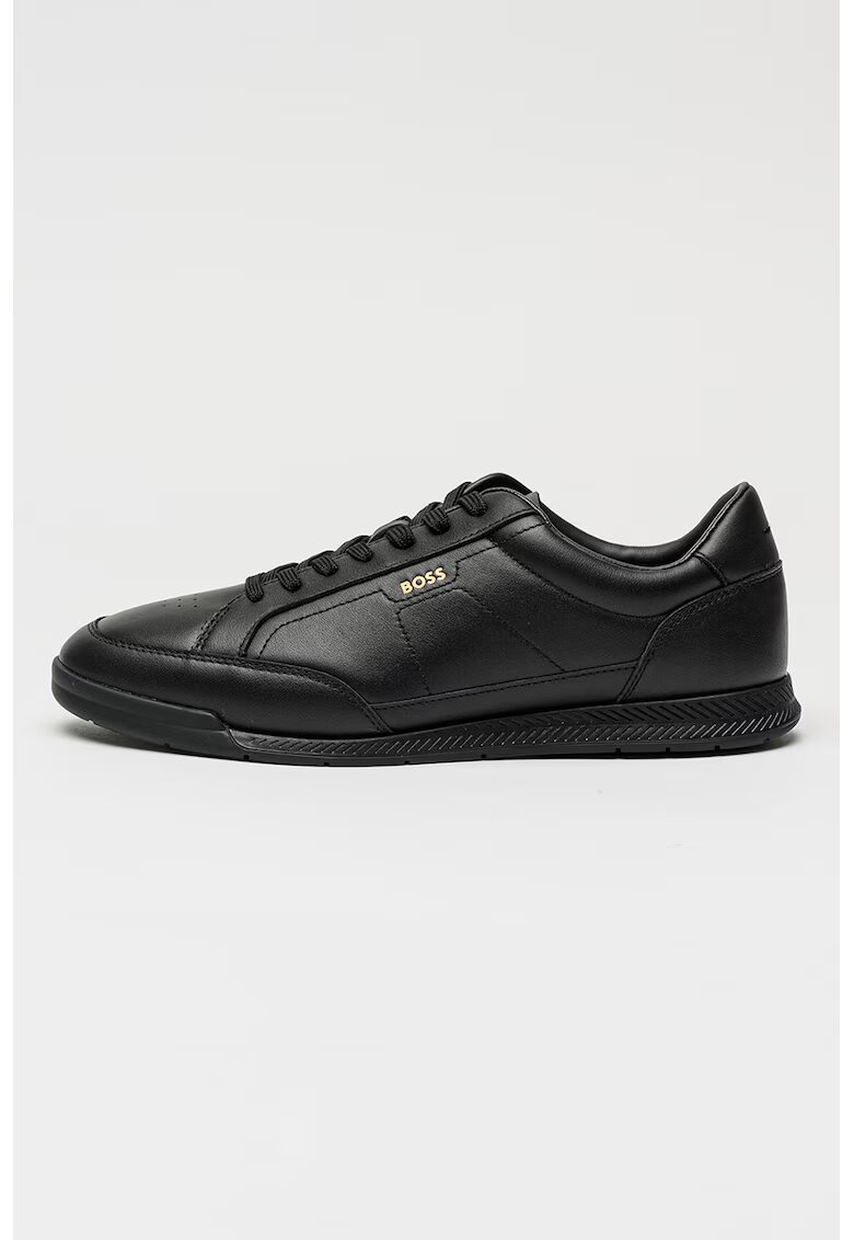Boss Pantofi sport Nitan low-cut din piele - Negru