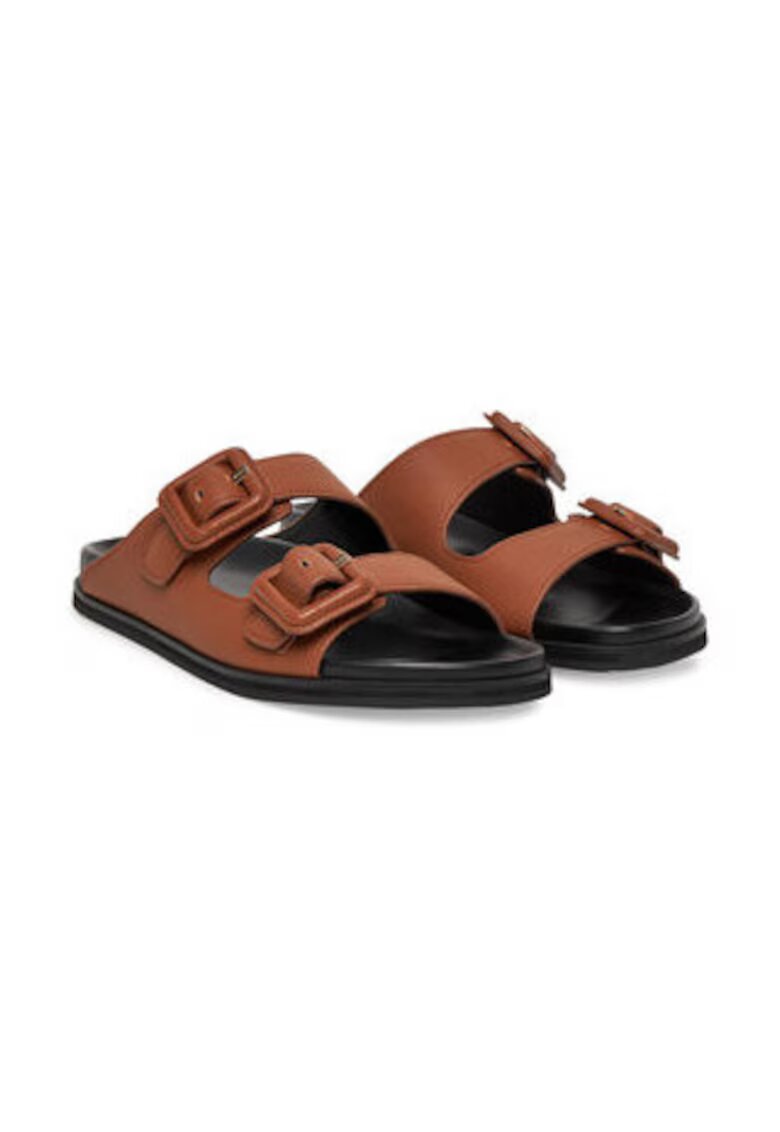 Boss Papuci dama - piele naturala - maro