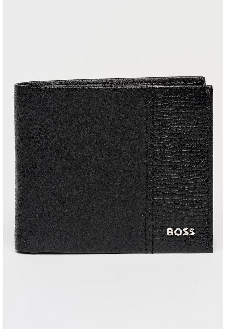 Boss Portcart de piele pliabil New Crosstown - Negru