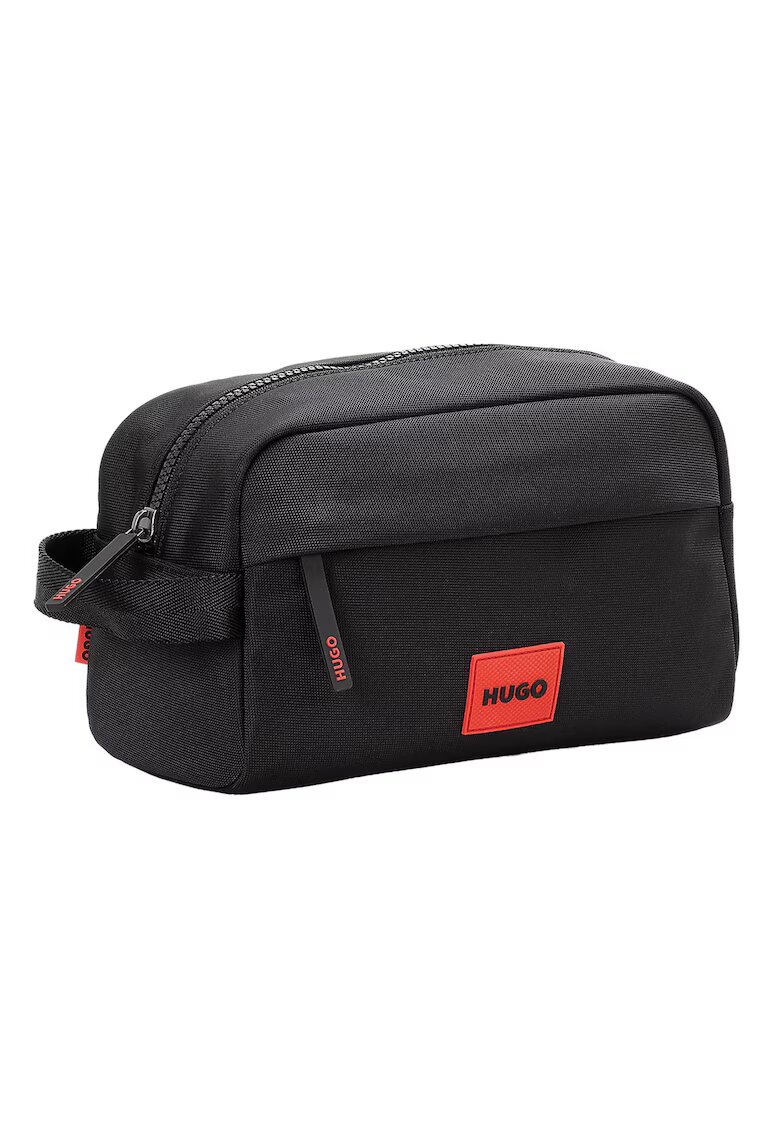 Boss Portfard cu aplicatie logo si fermoar Ethon - Negru