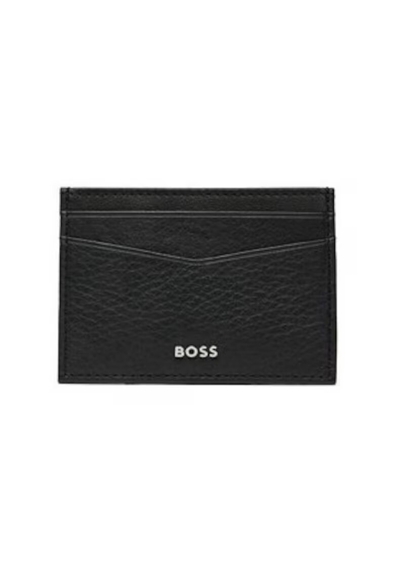 Boss Portofel barbati etui pentru carduri - negru - piele - 9x6 cm