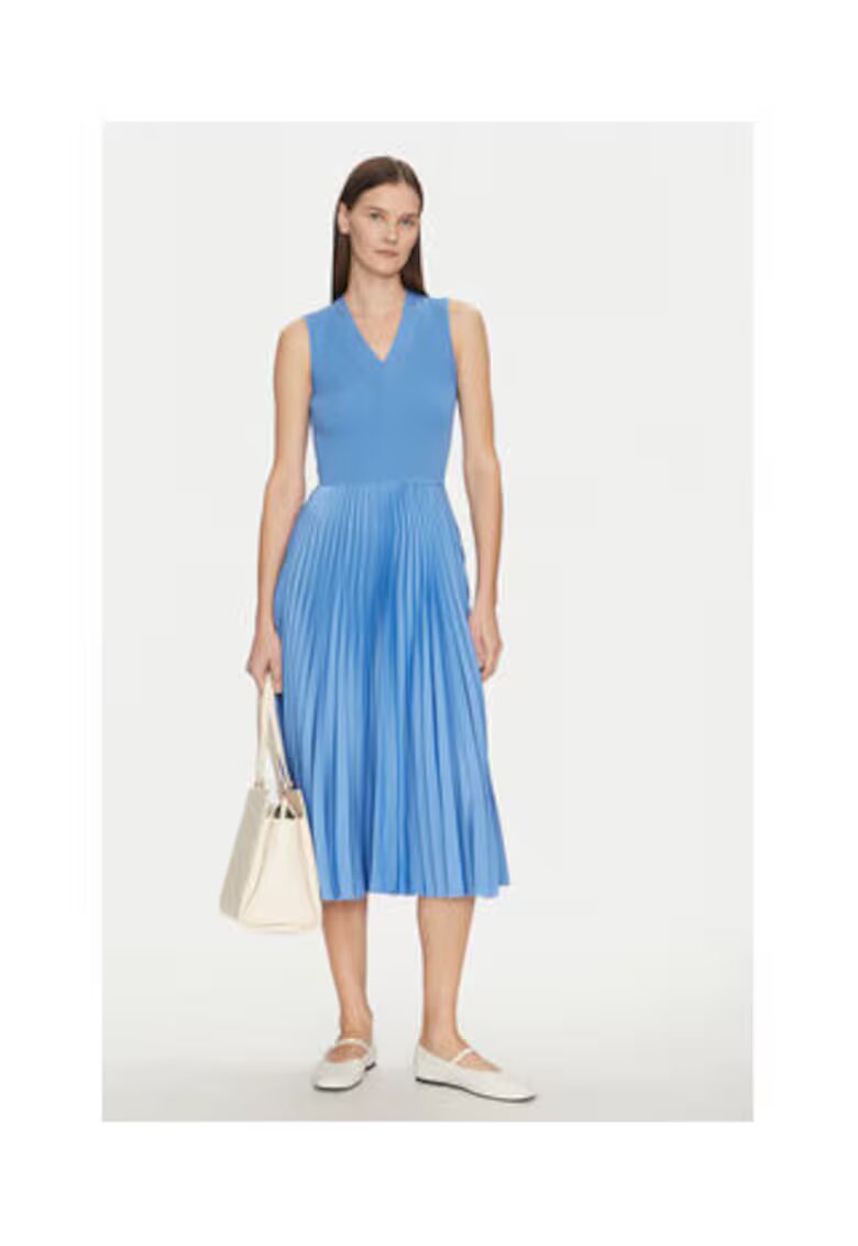 Boss Rochie casual Dama - Albastru - 76% viscoza - 24% poliamida -