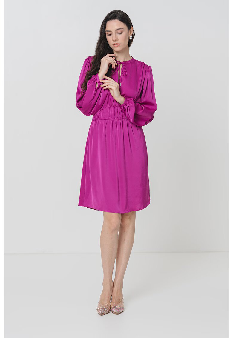 Boss Rochie mini evazata cu maneci lungi - Ametist