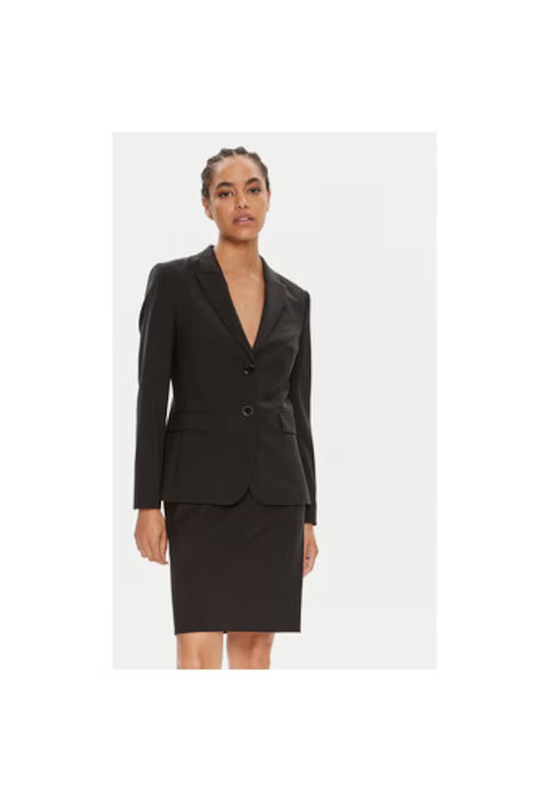 Boss Sacou dama - 304437410 - Lana - Negru - Negru
