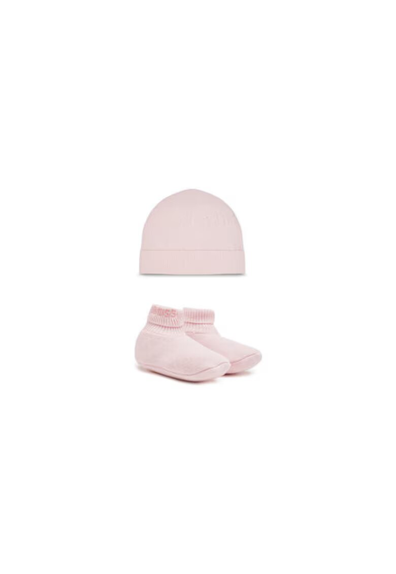 Boss Set caciula si sosete fete - 302118328 - Bumbac - 86 CM - Roz