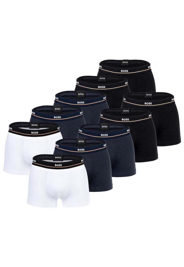 Boss Set de boxeri cu logo - 10 perechi - Alb/Negru/Albastru