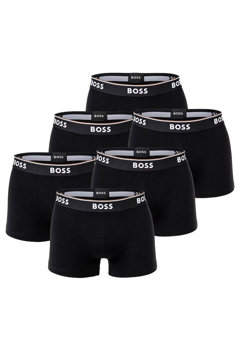 Boss Set de boxeri cu logo - 6 perechi - Negru