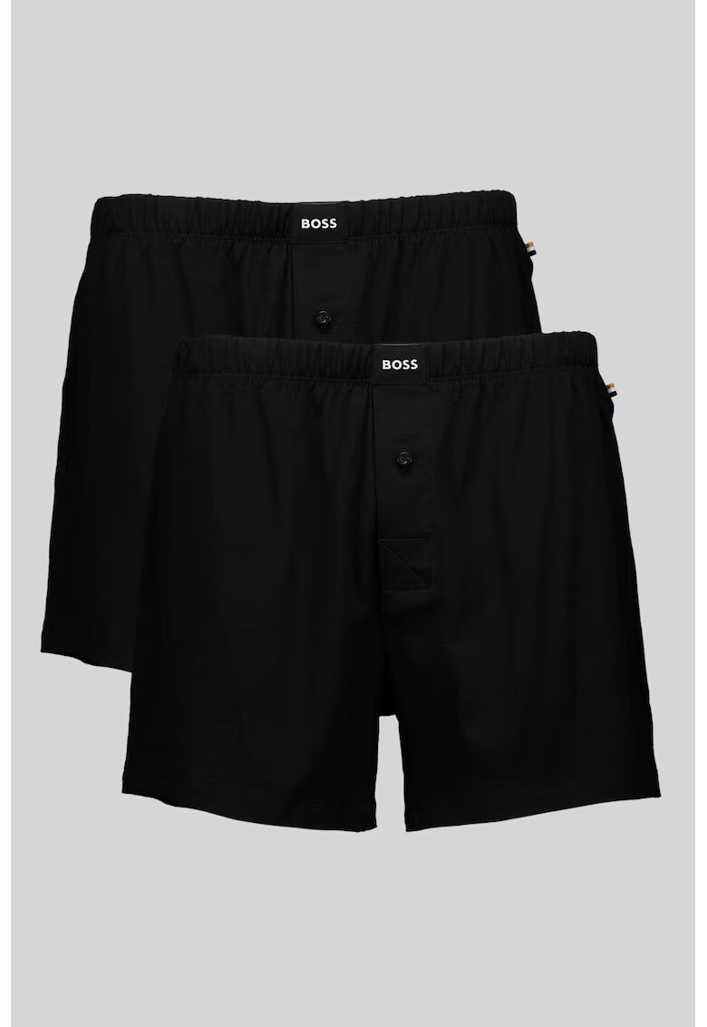 Boss Set de boxeri lejeri din jerseu - 2 perechi - Negru