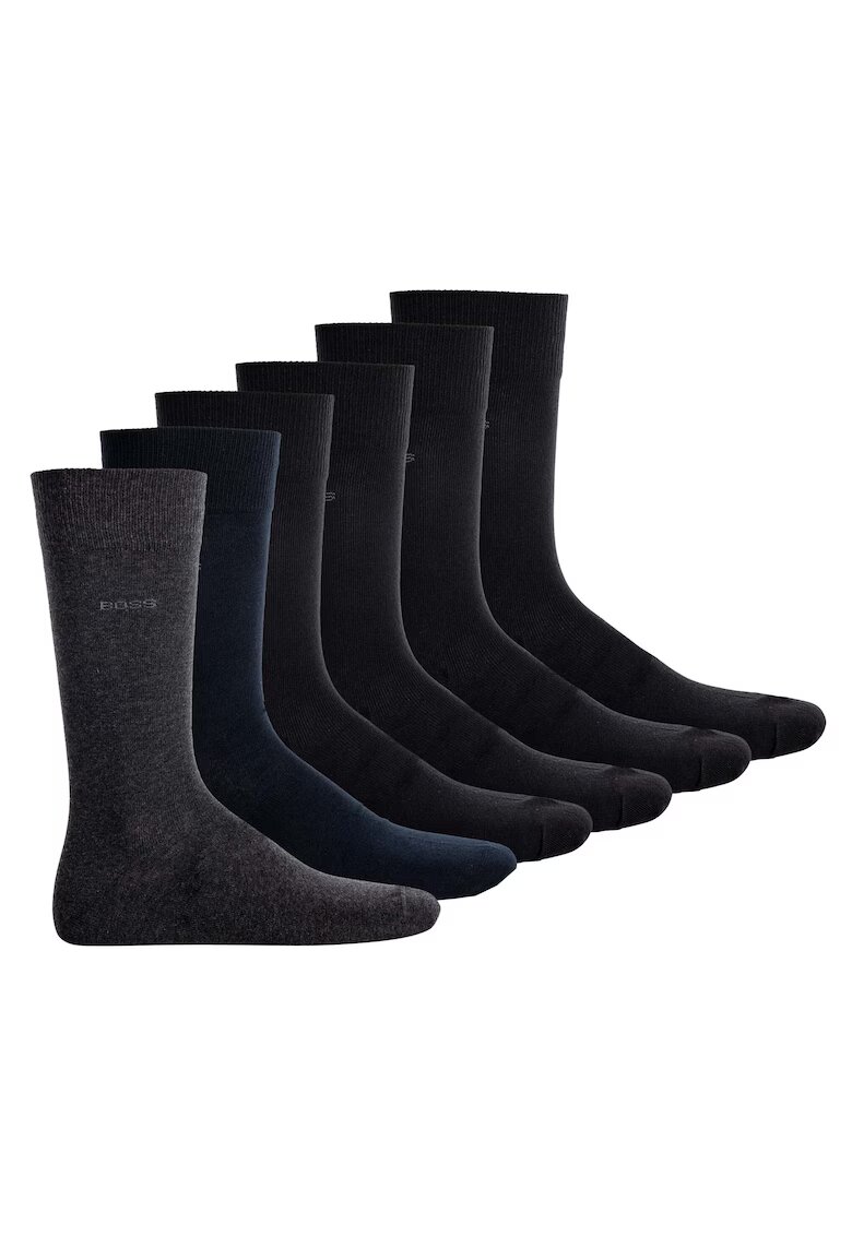Boss Set de sosete lungi - 6 perechi 13739 - Negru/Multicolor