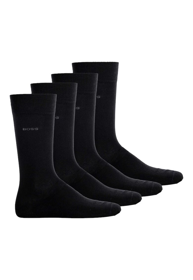 Boss Set de sosete lungi din amestec de bumbac - 4 perechi - Negru