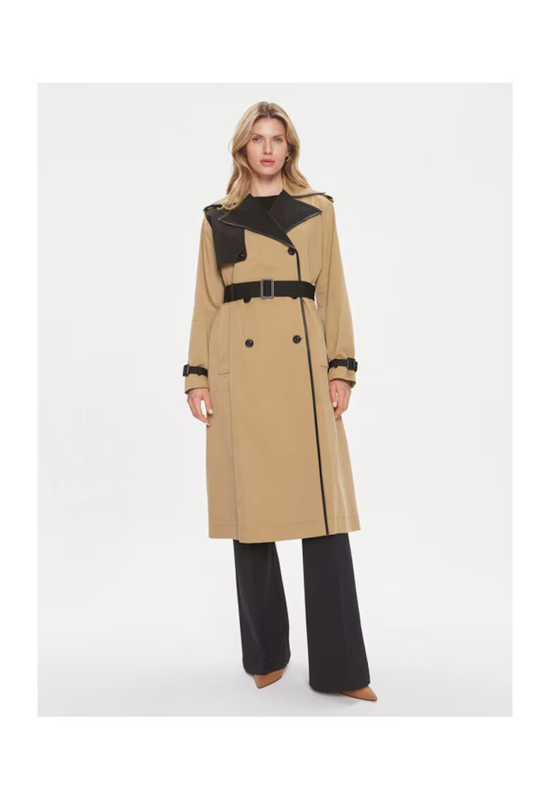 Boss Trench dama - 303659875 - Poliester - Bej - Bej