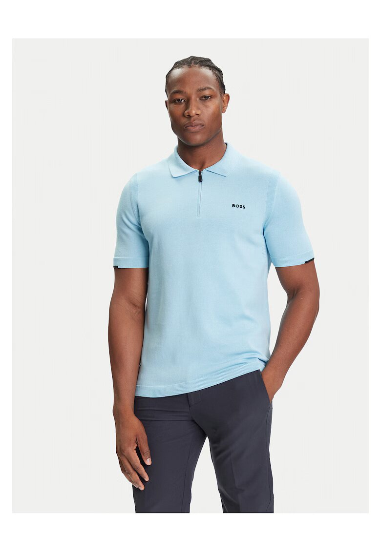 Boss Tricou barbati albastru - bumbac