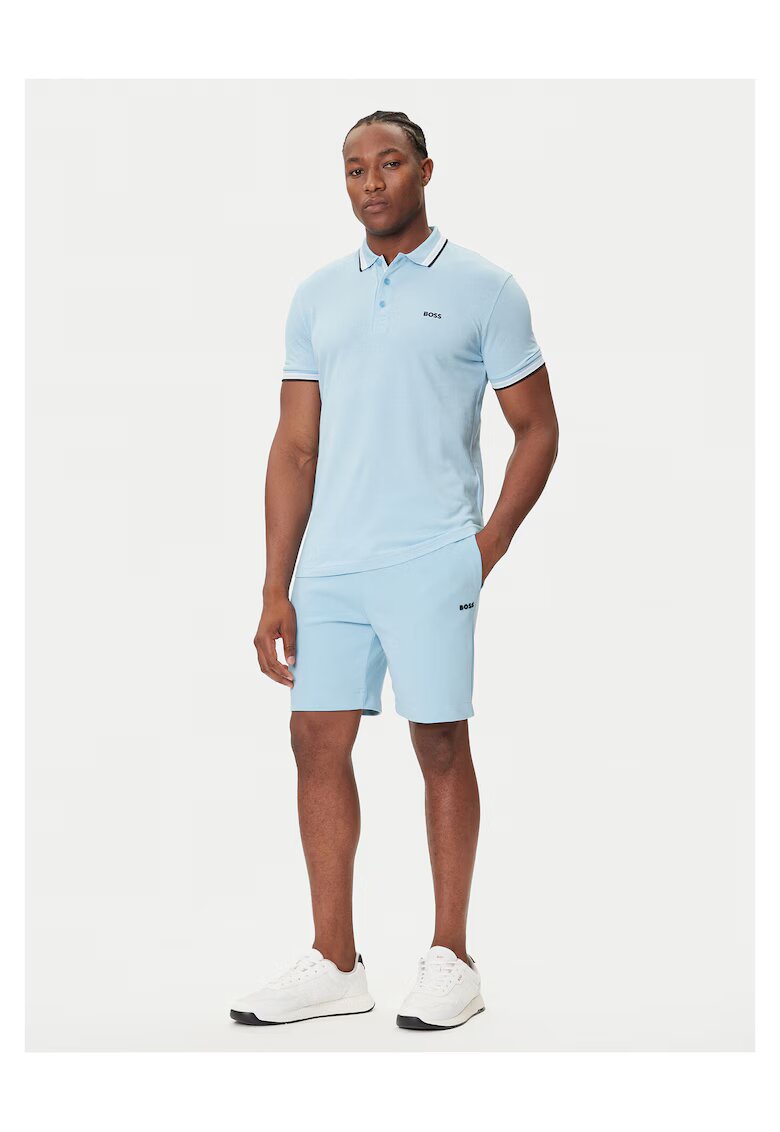 Boss Tricou barbati albastru - bumbac - model polo