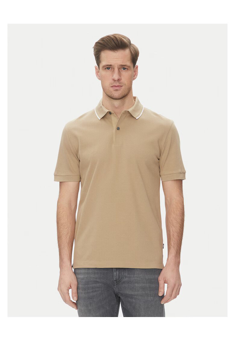 Boss Tricou barbati bej - material 100% bumbac
