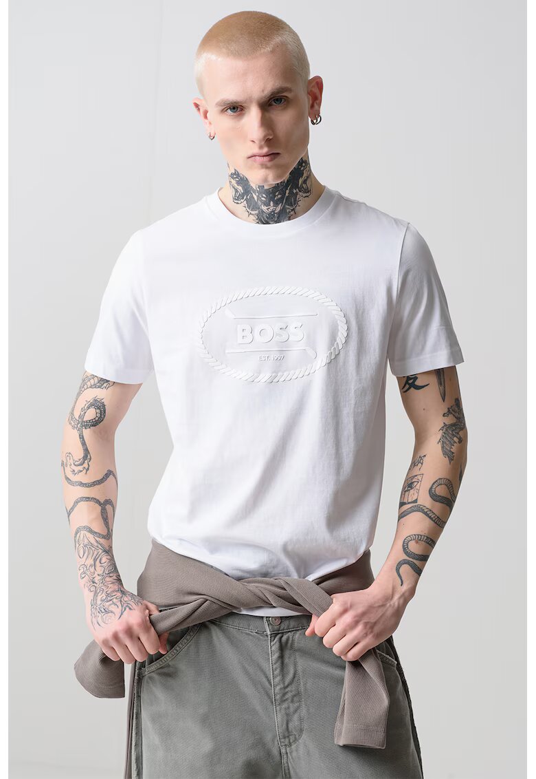 Boss Tricou cu imprimeu logo Heritage - Alb optic
