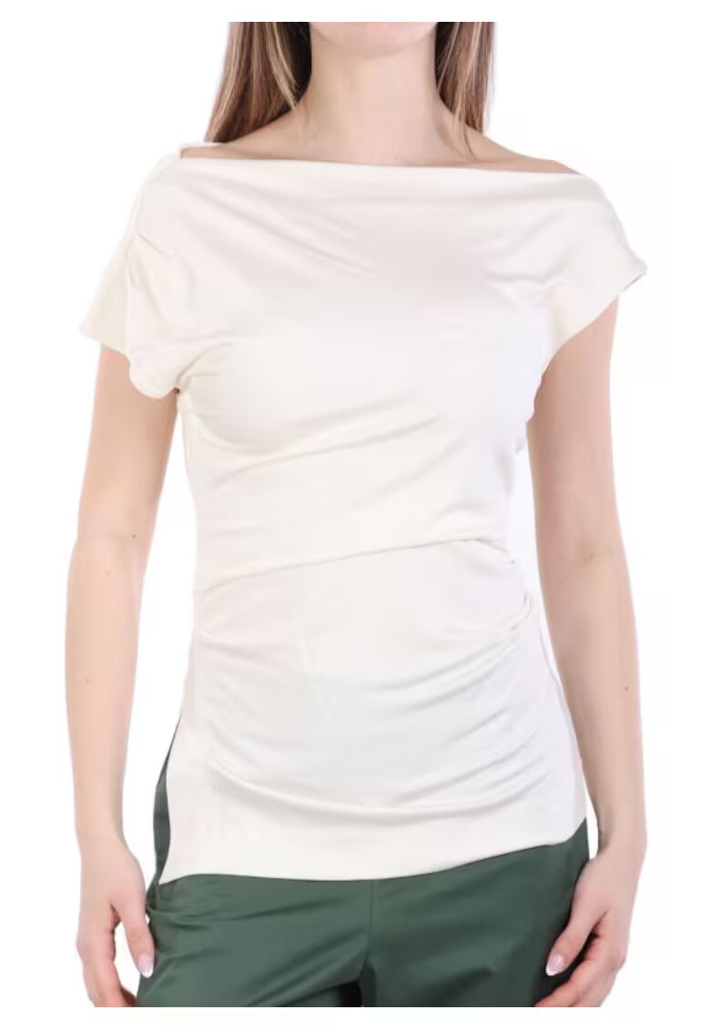 Boss Tricou dama - Elastan - Crem -
