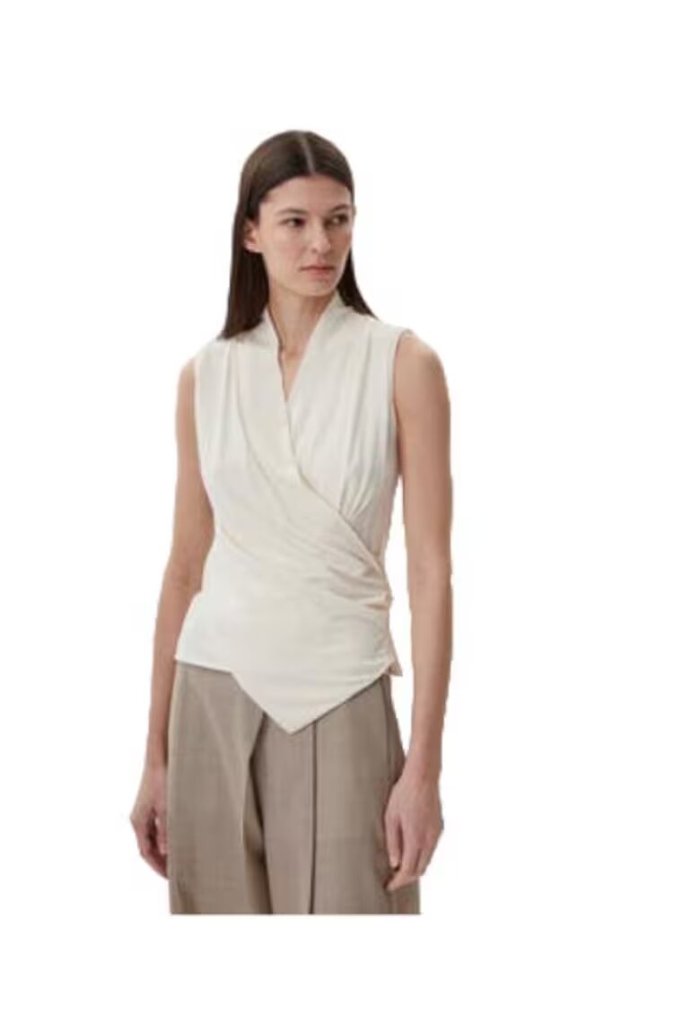 Boss Tricou dama - viscoza/elastan - ecru -