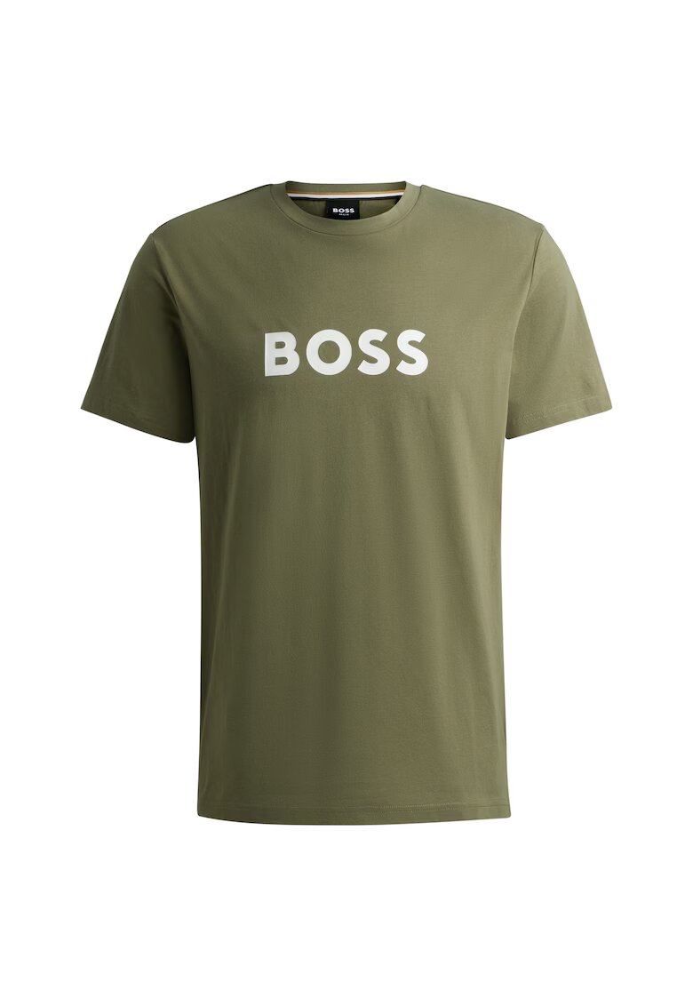 Boss Tricou de bumbac organic cu logo - Kaki