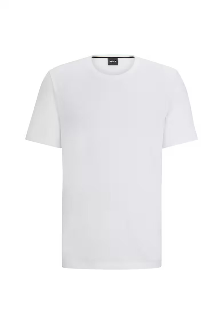 Boss Tricou din amestec de bumbac cu logo - Alb