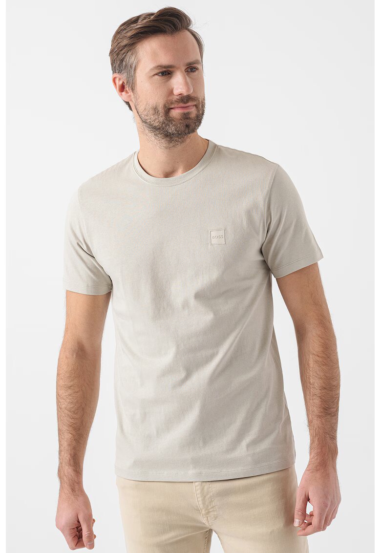 Boss Tricou din bumbac Tales - Alb fildes
