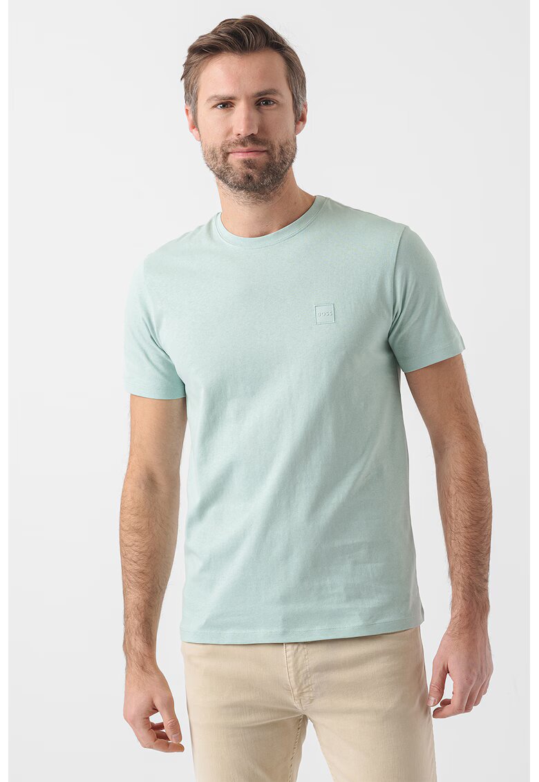 Boss Tricou din bumbac Tales - Verde menta