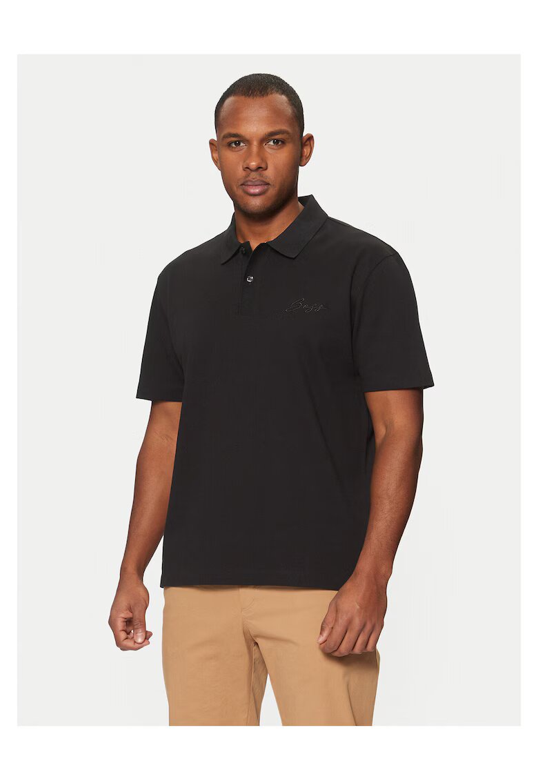 Boss Tricou pentru barbati din bumbac - Negru