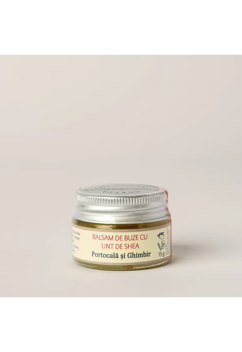 Botanicus Balsam de buze cu unt de Shea - Portocala si Ghimbir 100 % natural - pentru buze uscate si crapate - hidratare si hranire profunda - formulat din unturi - uleiuri si extracte botanice