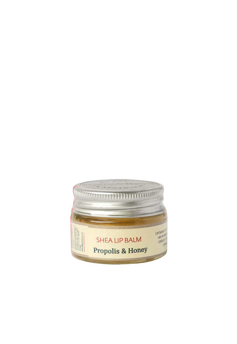 Botanicus Balsam de buze natural cu propolis - miere si unt de shea recomandat pentru buze uscate si crapate - hraneste intens - calmeaza disconfortul si contribuie la regenerarea buzelor - 15 gr