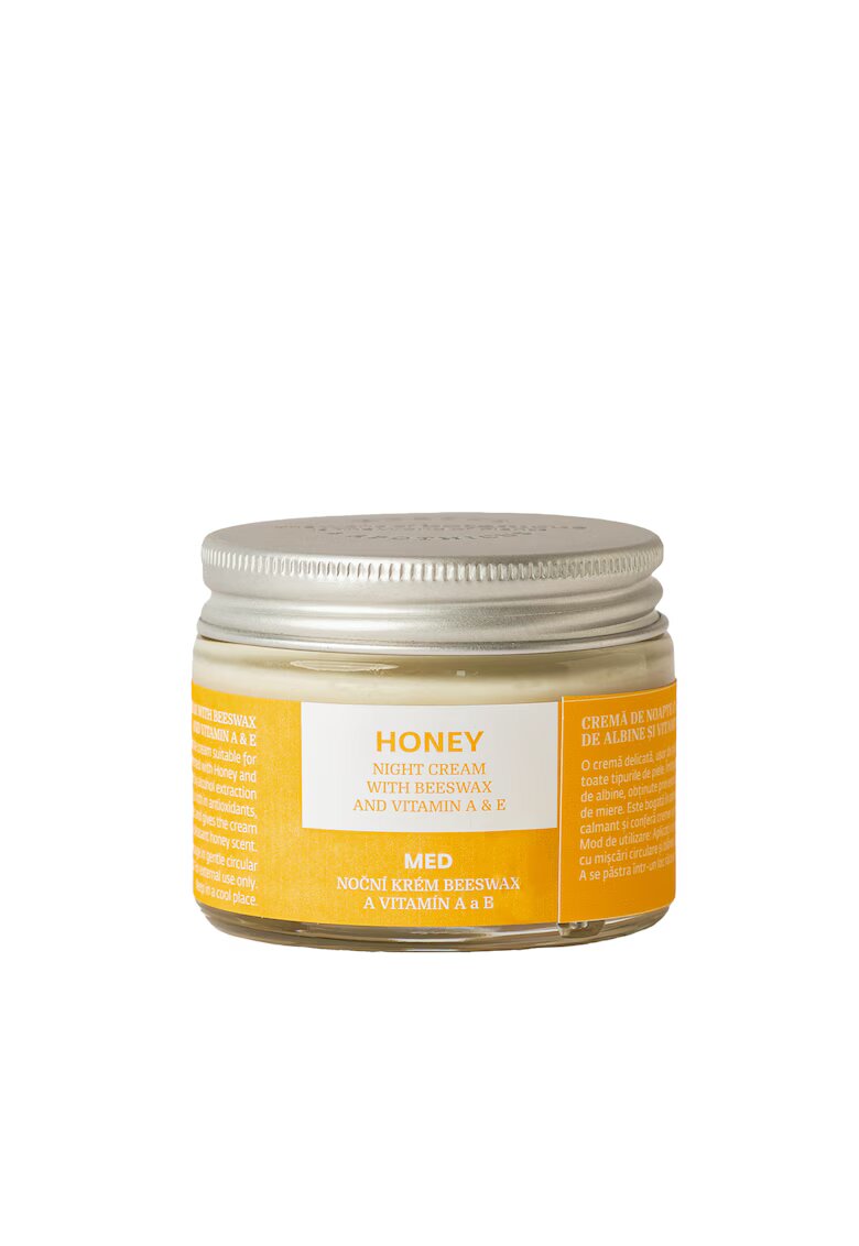 Botanicus Crema de noapte cu Ceara de Albine si Vitamine A si E - 50g - pentru ten uscat - matur si sensibil - fara parabeni si siliconi - hidratare intensa - regenerare celulara - efect anti-aging