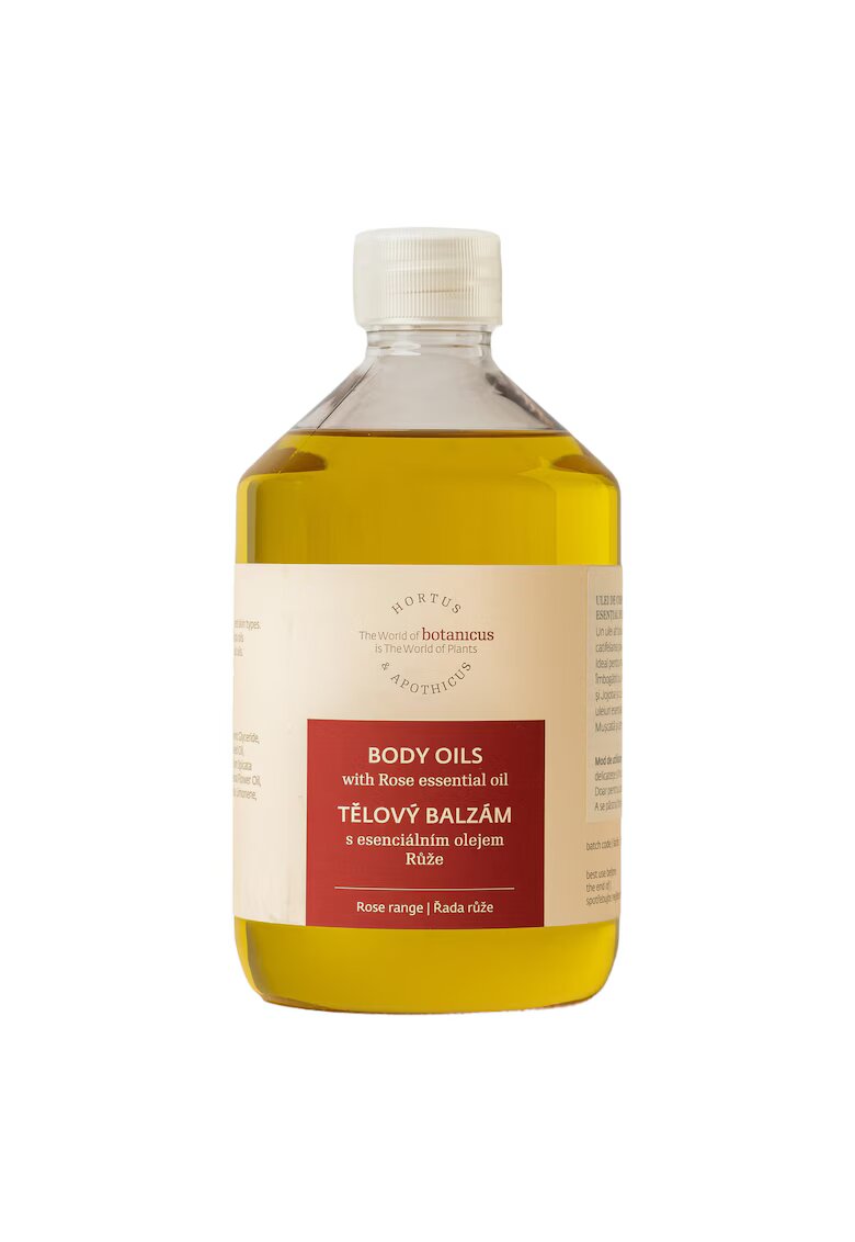 Botanicus Ulei de corp cu ulei esential de Trandafir 100 % natural - 500 ml - hidratare intensa pentru pielea uscata si normala - textura lejera si absorbtie rapida - ideal pentru masaj