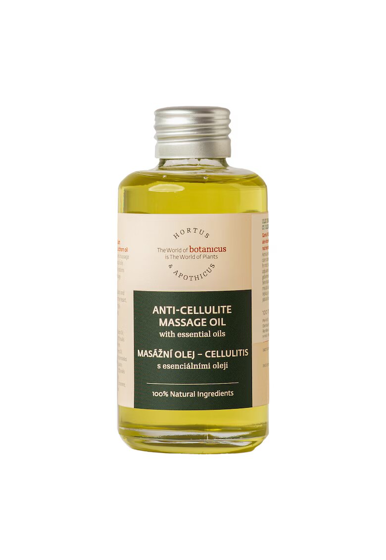 Botanicus Ulei de Masaj Anticelulitic cu Uleiuri Esentiale - 100ml - 100% natural - imbogatit cu uleiuri vegetale nutritive si extracte aromatice naturale - stimuleaza circulatia si tonifica pielea