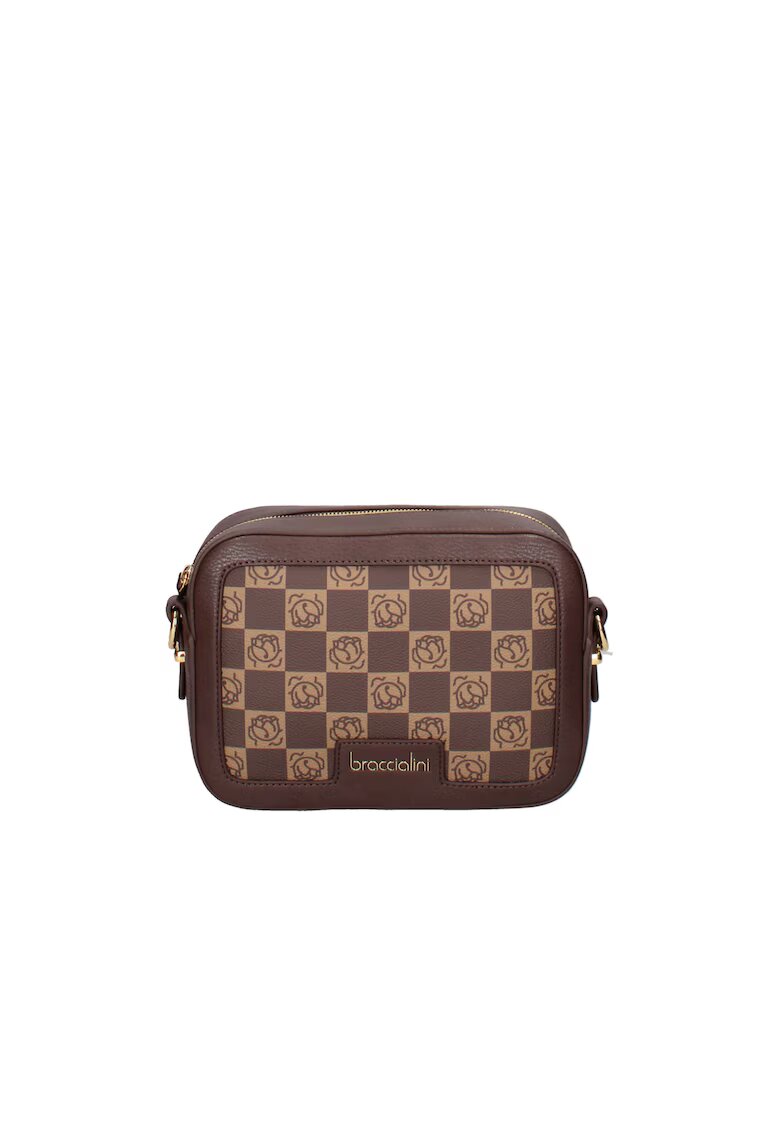 BRACCIALINI Geanta crossbody cu imprimeu - Maro
