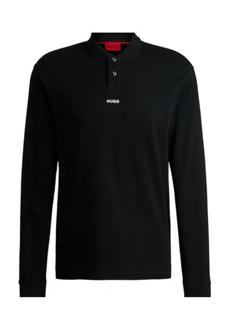 brak Bluza de bumbac cu guler polo