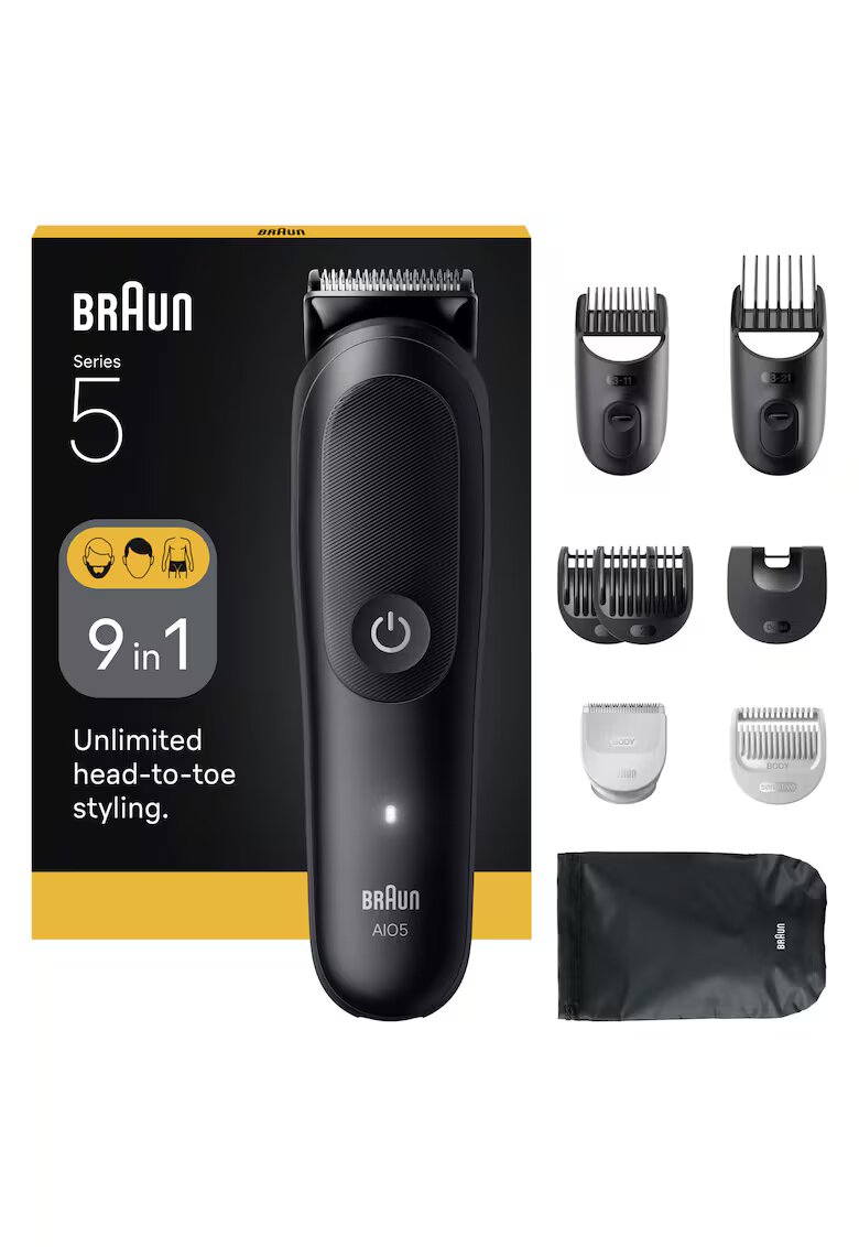 Braun Aparat de tuns multifunctional All-in-One Seria 5 AIO5520 - 7-in-1 - Negru mat