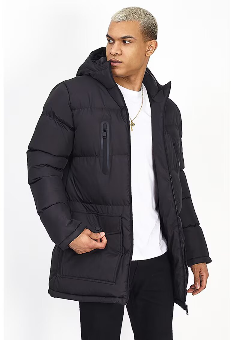 BRAVE SOUL Geaca matlasata cu buzunare multiple Oakwood - Negru