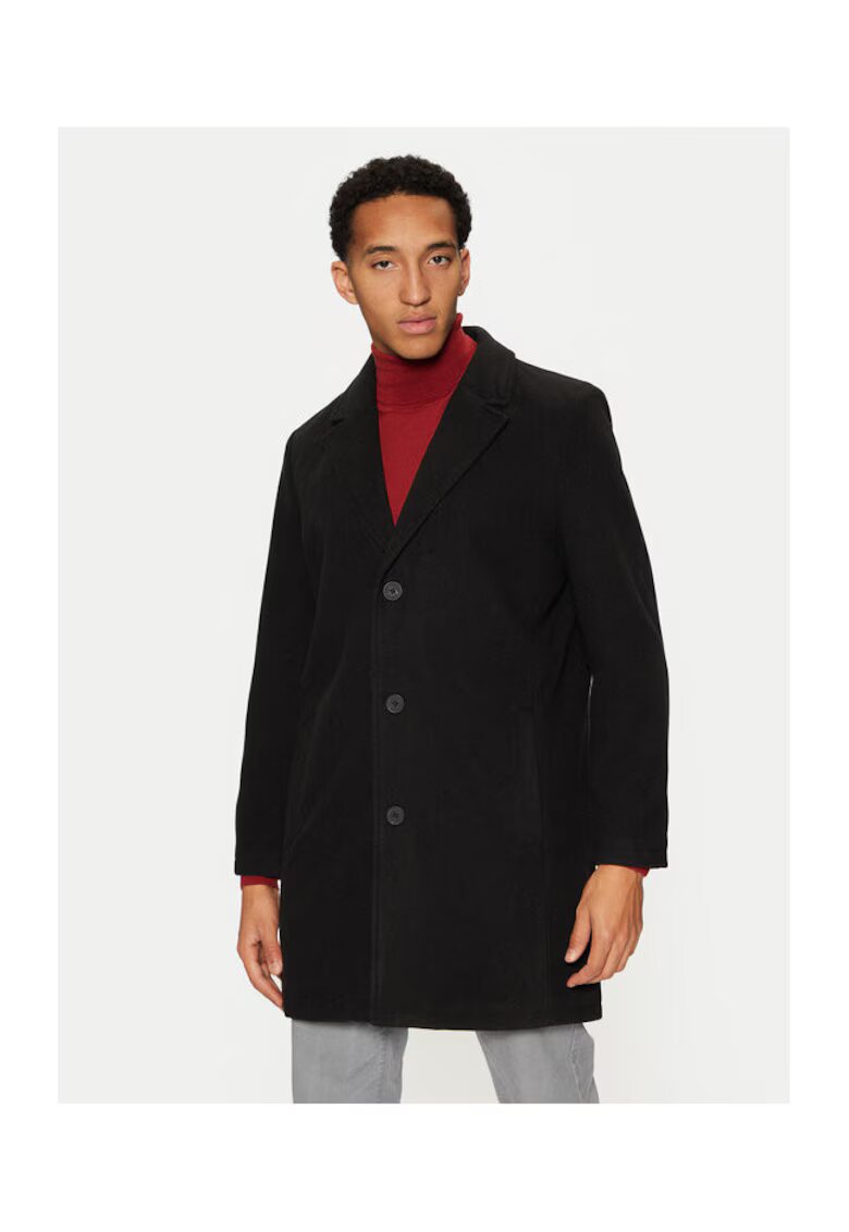 BRAVE SOUL Palton barbati - 304527043 - Poliester - Negru - Negru