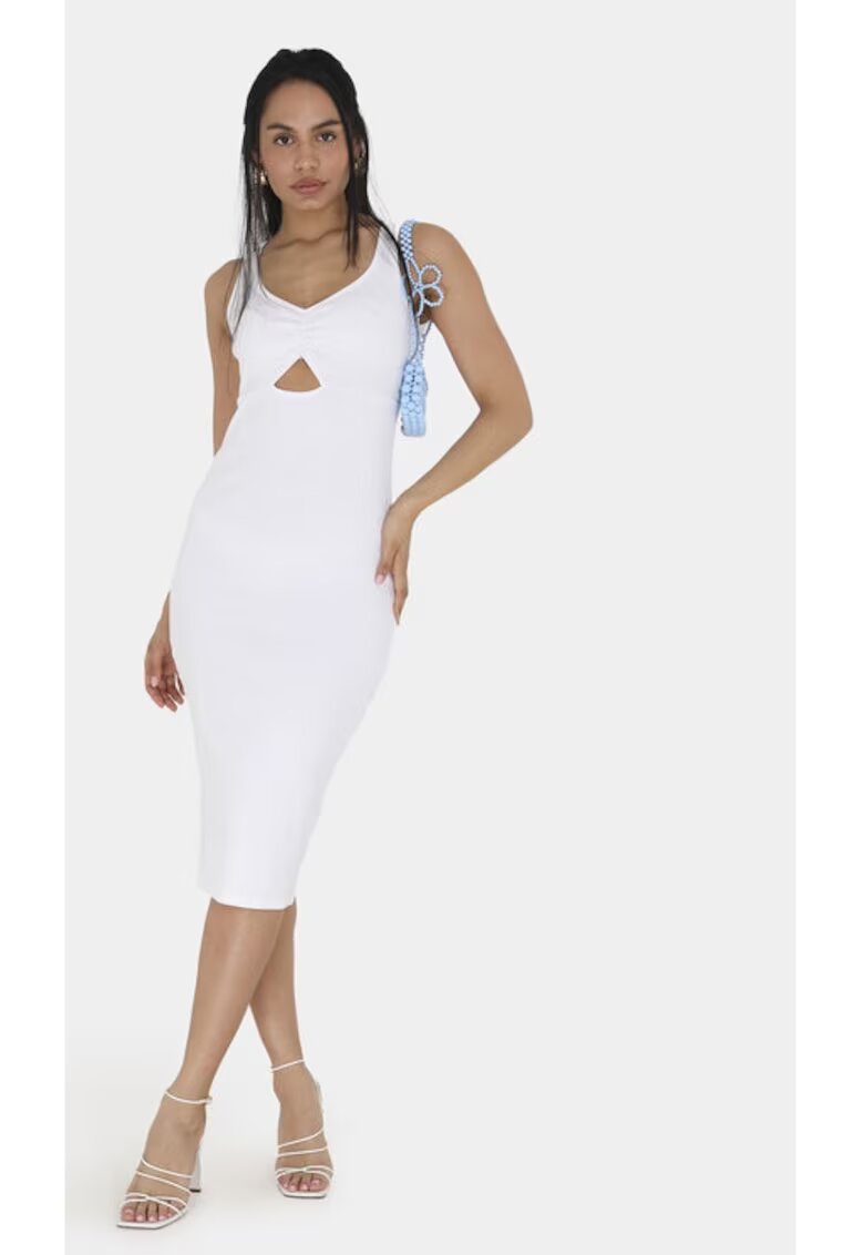 BRAVE SOUL Rochie - 95294 - Bumbac - Alb