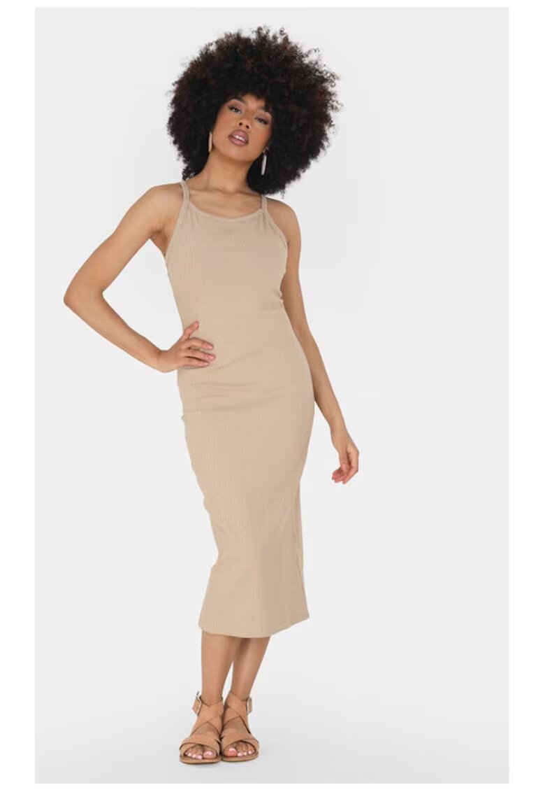 BRAVE SOUL Rochie - 95300 - Bumbac - Bej