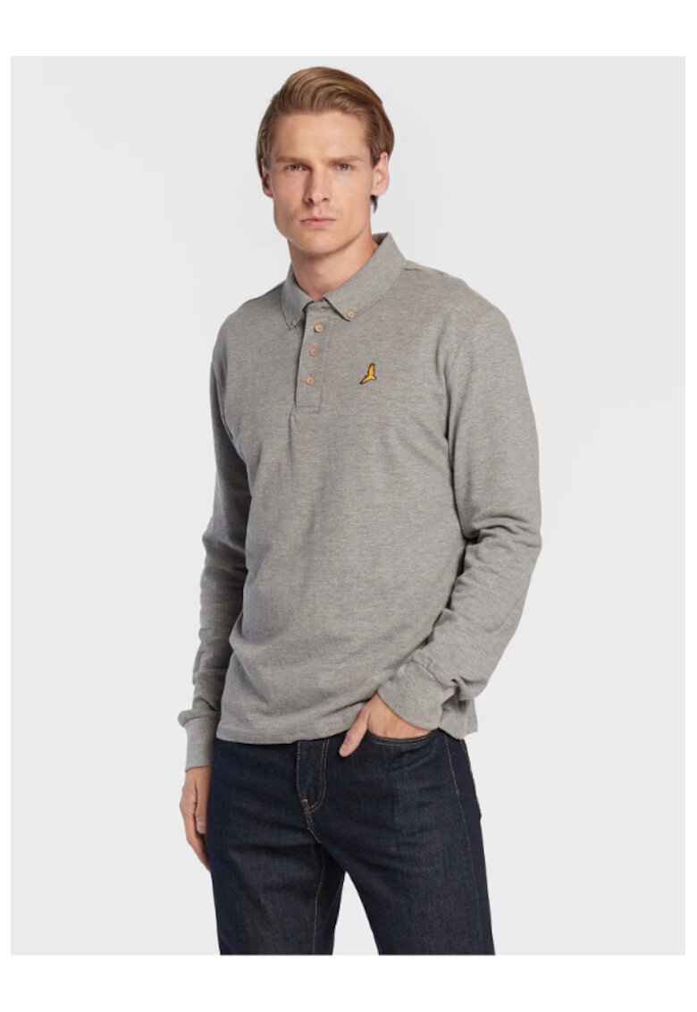 BRAVE SOUL Tricou polo barbati - 301690153 - Bumbac - Gri