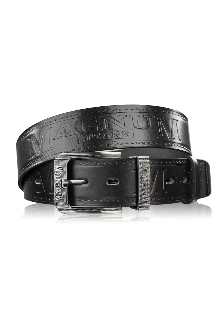 Broedrene Curea pentru pantaloni din piele pentru barbati Brodrene Magnum MAG-09 - Negru