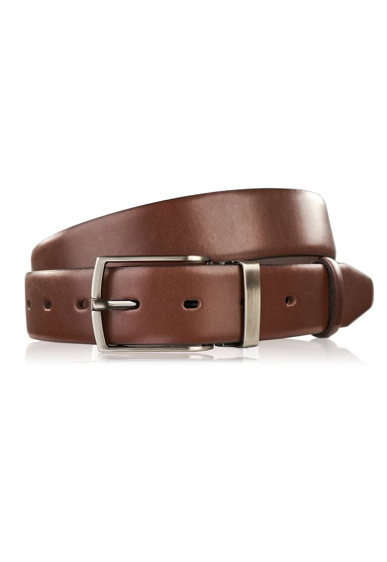 Broedrene Curea pentru pantaloni din piele pentru barbati Brodrene OPM-11 - Maro